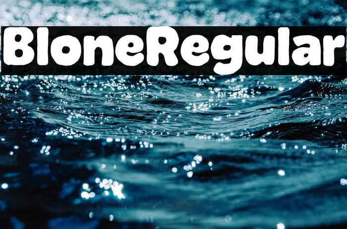 Blone Regular Example 1
