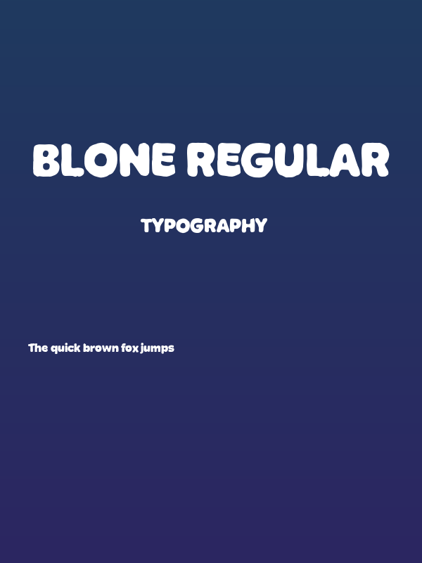 Blone Regular Poster