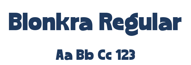 Blonkra Regular Font Preview