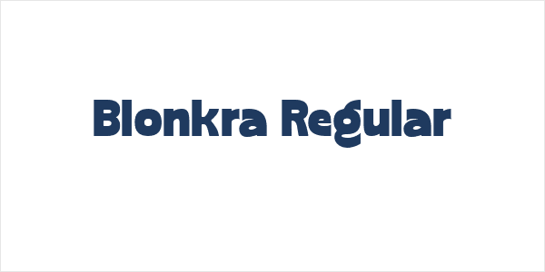 Blonkra Regular Logo