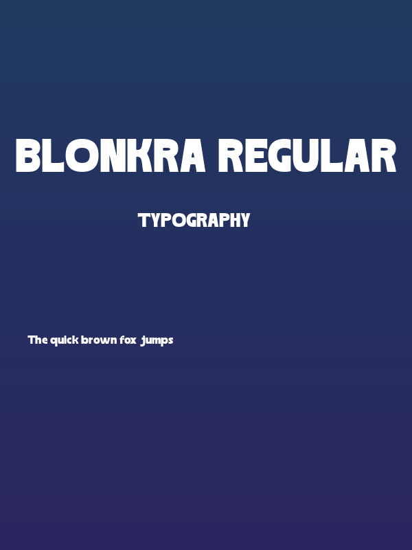 Blonkra Regular Poster