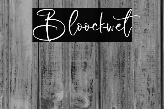 Bloockwet خط examples