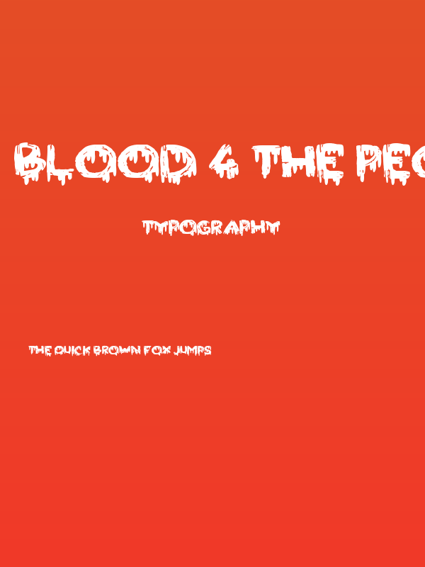 Blood 4 the People Poster