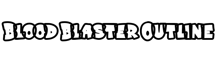 Blood Blaster Outline  Descarca Fonturi Gratis
