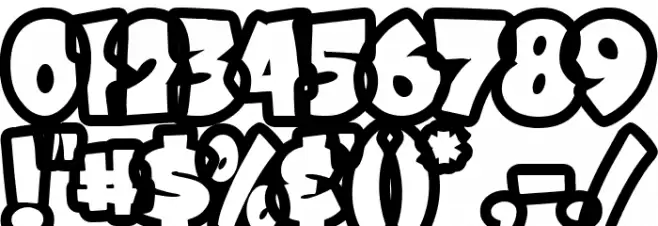 Blood Blaster Outline Font OTHER CHARS