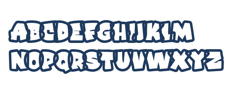 Blood Blaster Outline Lowercase