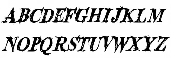 Blood Crow Condensed Italic Fuentes MAYÚSCULAS