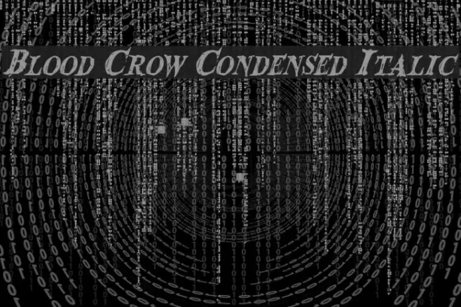 Blood Crow Condensed Italic Fuentes examples