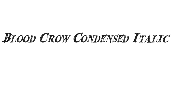 Blood Crow Condensed Italic Logo