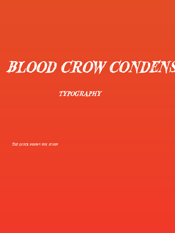 Blood Crow Condensed Italic Poster