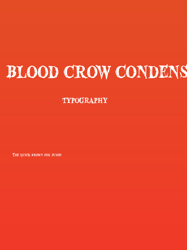 Blood Crow Condensed Poster