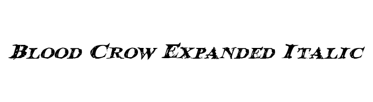 Blood Crow Expanded Italic  Fuentes Gratis Descargar