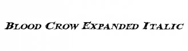Blood Crow Expanded Italic  Frei Schriftart Herunterladen