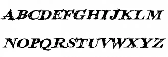 Blood Crow Expanded Italic Fonte MAIÚSCULAS