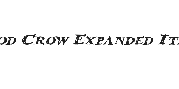 Blood Crow Expanded Italic Logo