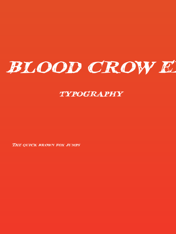 Blood Crow Expanded Italic Poster