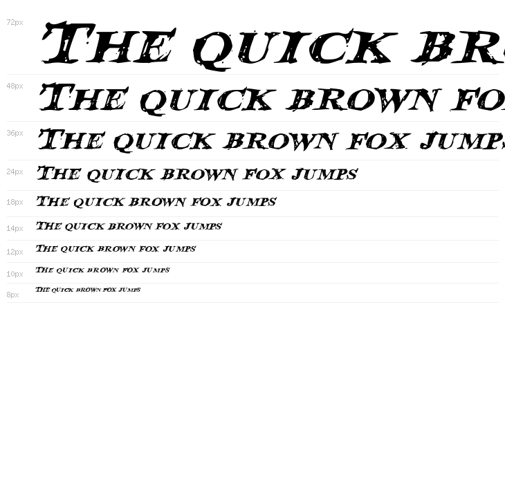 Blood Crow Expanded Italic Waterfall