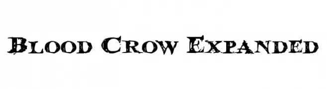 Blood Crow Expanded  les polices de caractères gratuit tlcharger