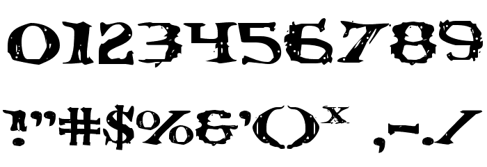 Blood Crow Expanded Font OTHER CHARS