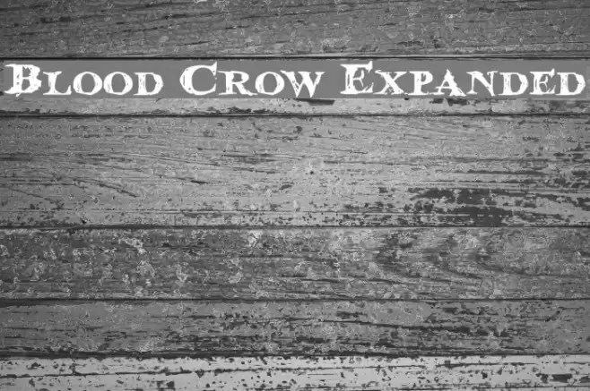 Blood Crow Expanded Font examples