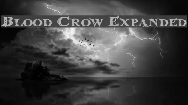 Blood Crow Expanded Font examples