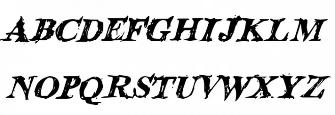 Blood Crow Italic Fonte MAIÚSCULAS