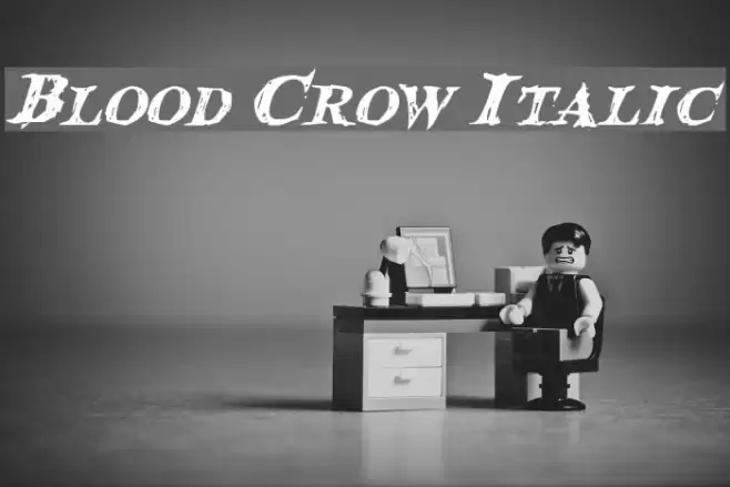 Blood Crow Italic Font examples