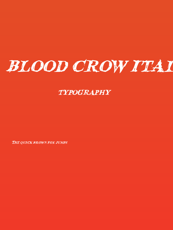 Blood Crow Italic Poster
