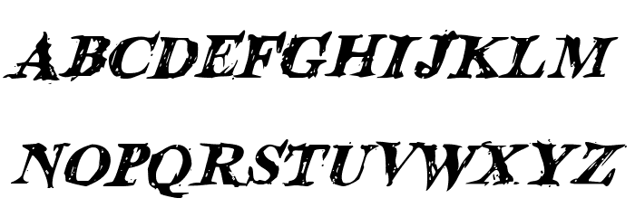 Blood Crow Italic Font LOWERCASE