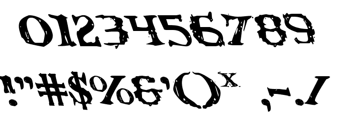 Blood Crow Leftalic Font OTHER CHARS