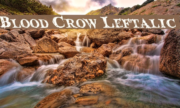 Blood Crow Leftalic Font examples