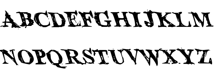 Blood Crow Leftalic Font LOWERCASE