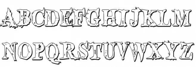 Blood Crow Shadow Condensed Шрифта ВЕРХНИЙ