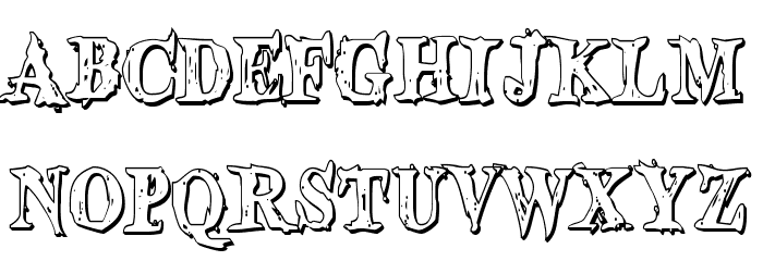 Blood Crow Shadow Condensed Font LOWERCASE
