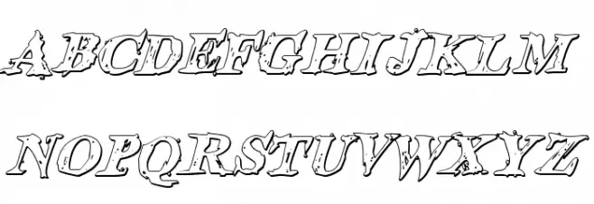 Blood Crow Shadow Italic Fonte MAIÚSCULAS