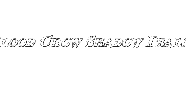 Blood Crow Shadow Italic Logo