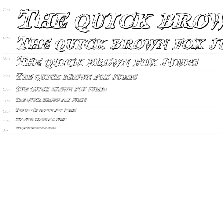 Blood Crow Shadow Italic Waterfall