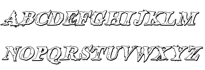 Blood Crow Shadow Italic Fuentes MINÚSCULAS