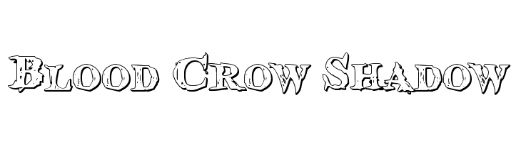 Blood Crow Shadow  フリーフォントのダウンロード