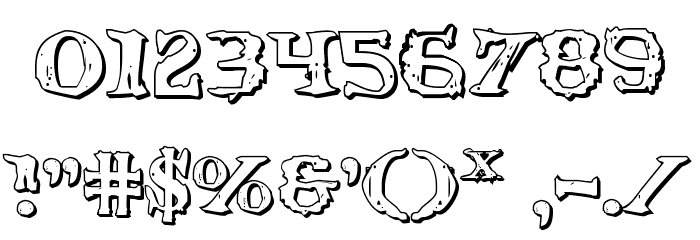 Blood Crow Shadow Font OTHER CHARS