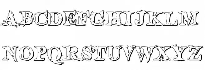 Blood Crow Shadow Font Litere mari