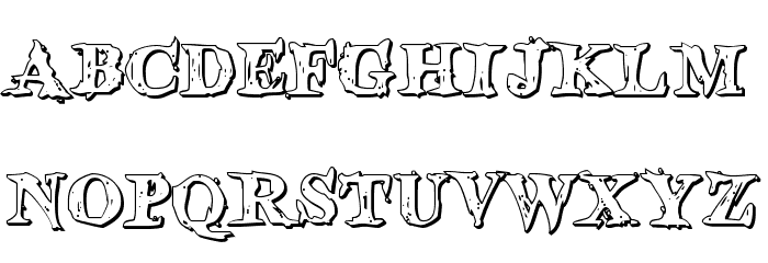 Blood Crow Shadow Font LOWERCASE