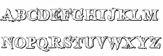 Blood Crow Shadow Font Litere mici