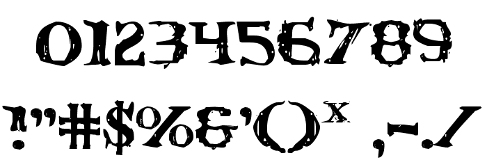 Blood Crow Font OTHER CHARS