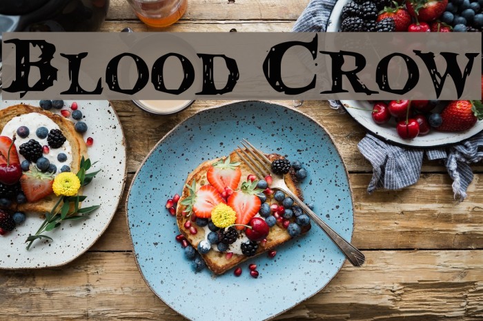 Blood Crow Font examples