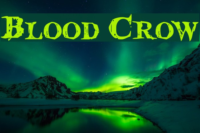 Blood Crow Font examples