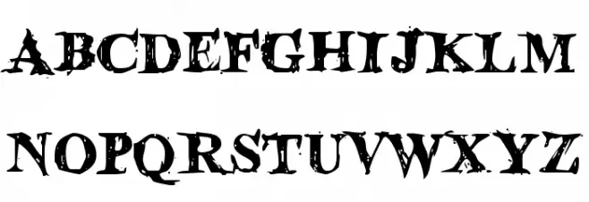 Blood Crow Schriftart Kleinbuchstaben