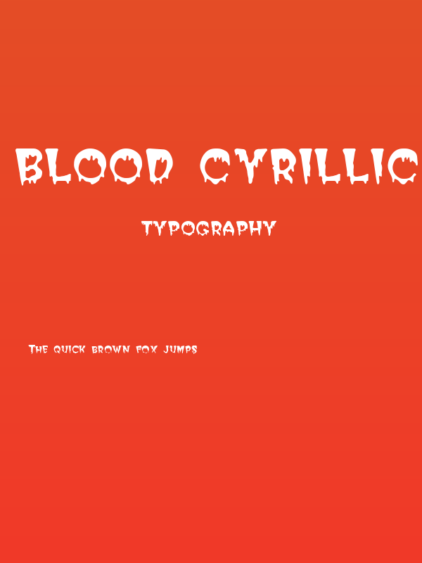 Blood Cyrillic Poster