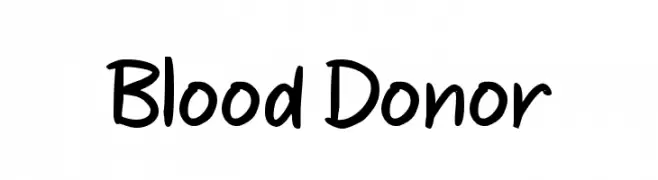 Blood Donor  Frei Schriftart Herunterladen