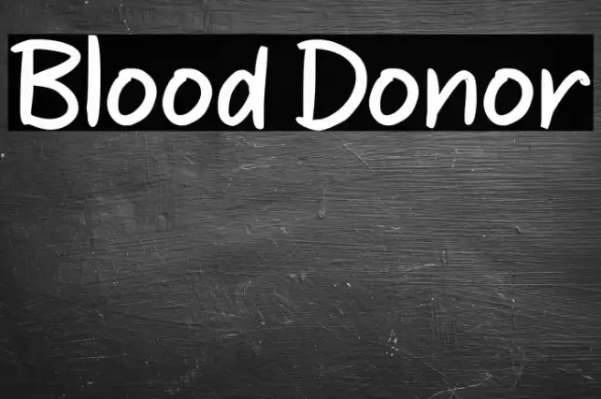 Blood Donor Font examples